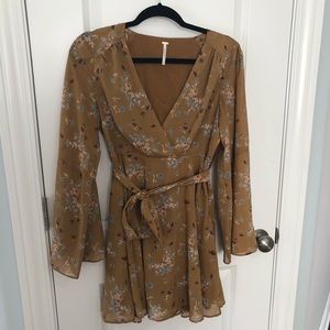Free people Long Sleeve Chiffon Dress